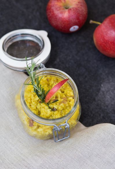 Il risotto alla mela con curry pronto