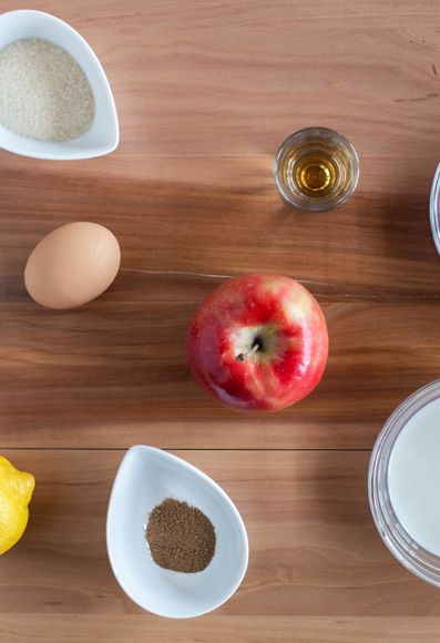 The ingredients for the apple fritters