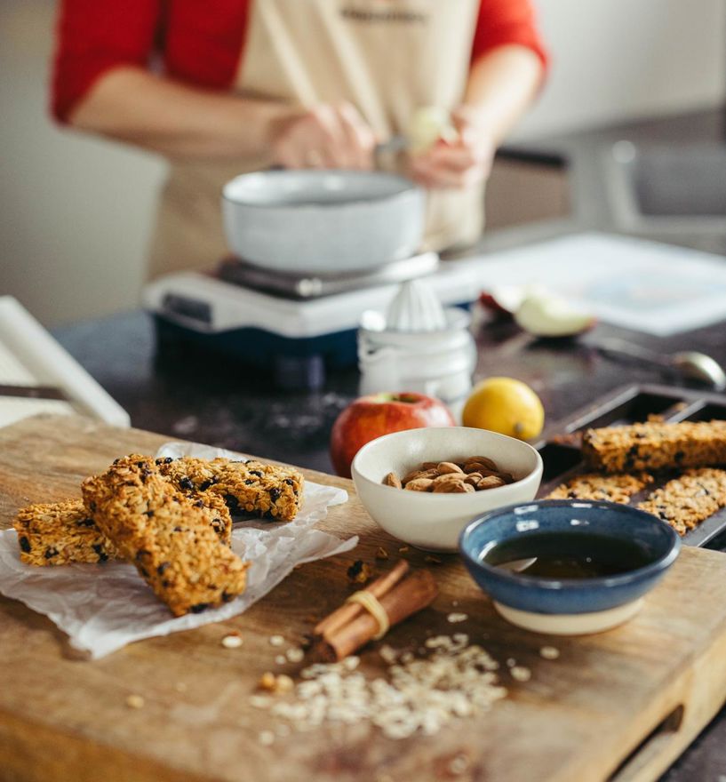 Die fertigen Müsliriegel