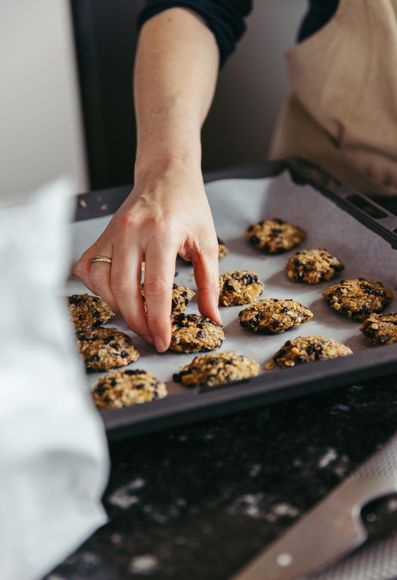 Die fertigen Apfelkekse