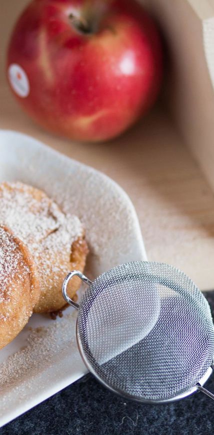 The apple fritters are ready