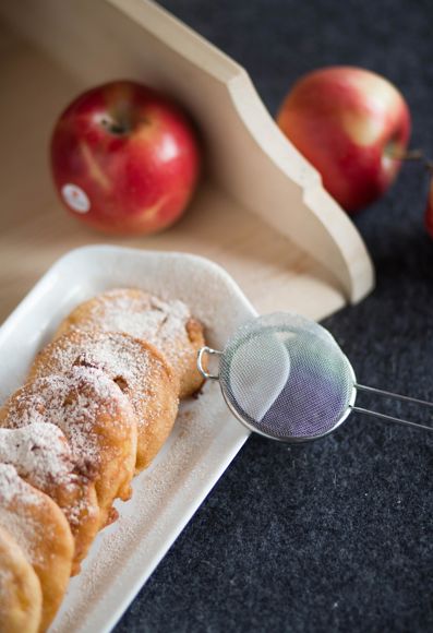 The apple fritters are ready