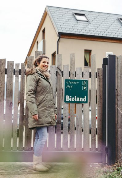 Sissy davanti al maso Stoaner Hof