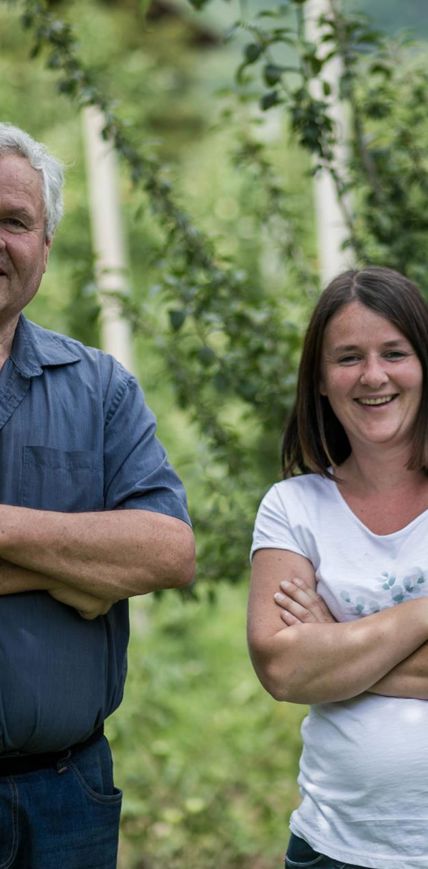 Magdalena Knoll con suo padre Walter